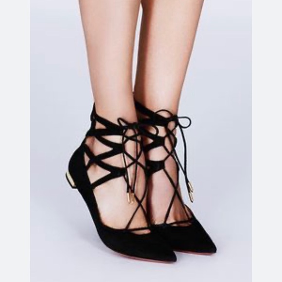 Aquazurra Belgravia suede point toe flats - Picture 6 of 6